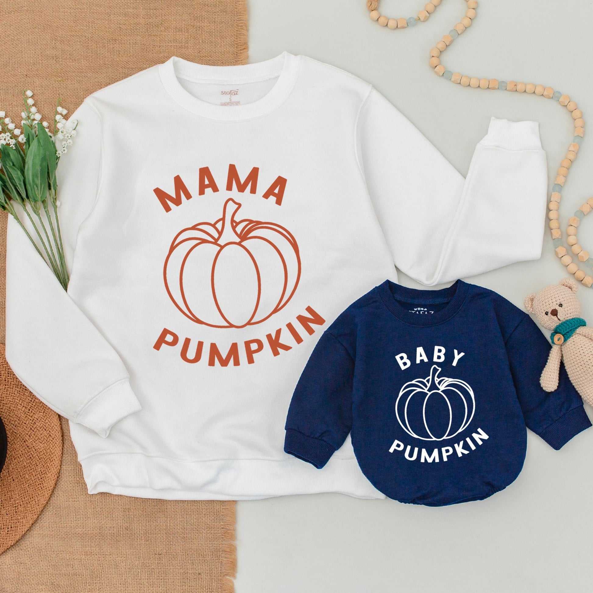 Pumpkin Season Mommy & Me Tops, Fall Matching Outfits for Family