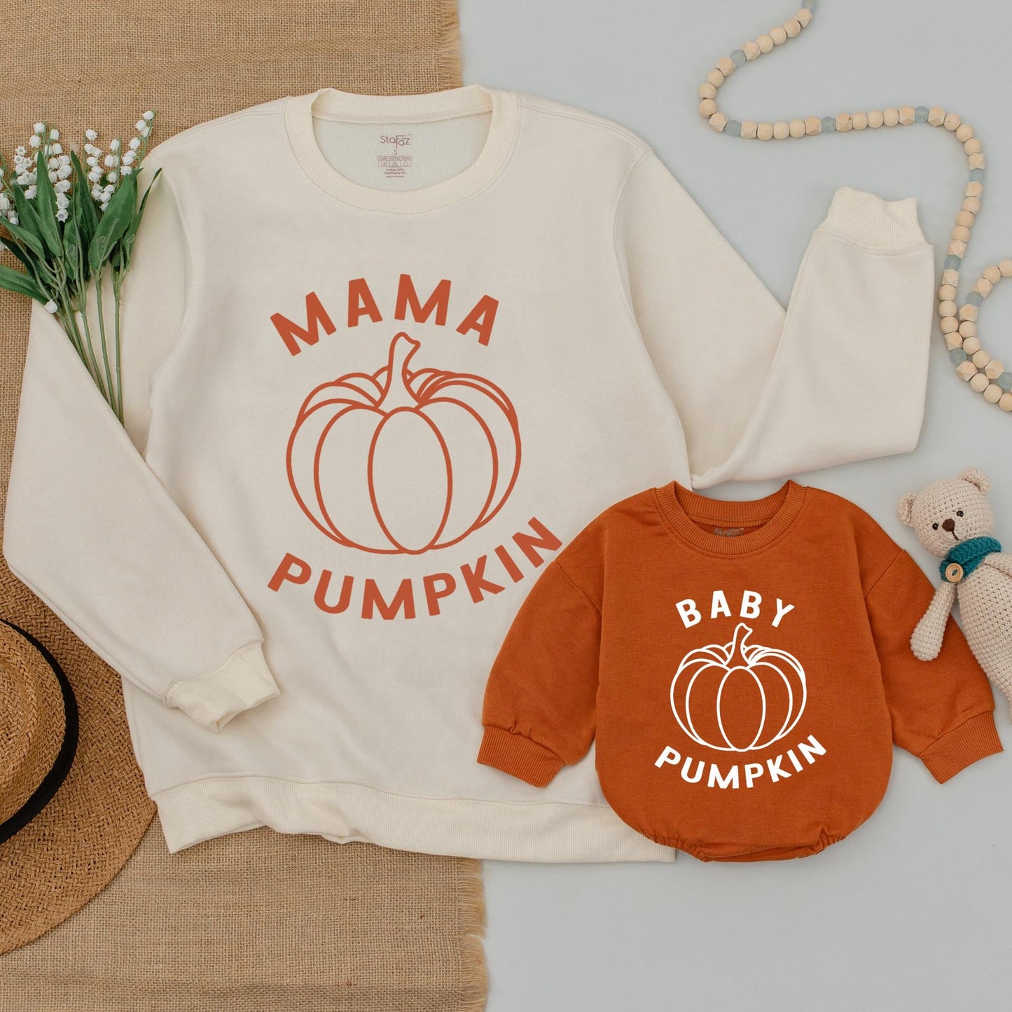 Pumpkin Season Mommy & Me Tops, Fall Matching Outfits for Family