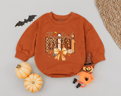 Retro Thanksgiving Mom & Me Sweaters: Coquette Fall Baby Romper