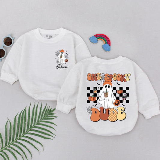 Spooky Dude Romper: Baby’s First Halloween Outfit, Newborn Gift