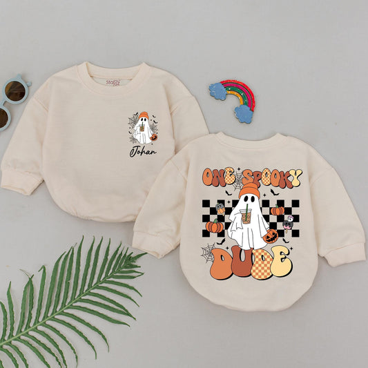 Spooky Dude Romper: Baby’s First Halloween Outfit, Newborn Gift