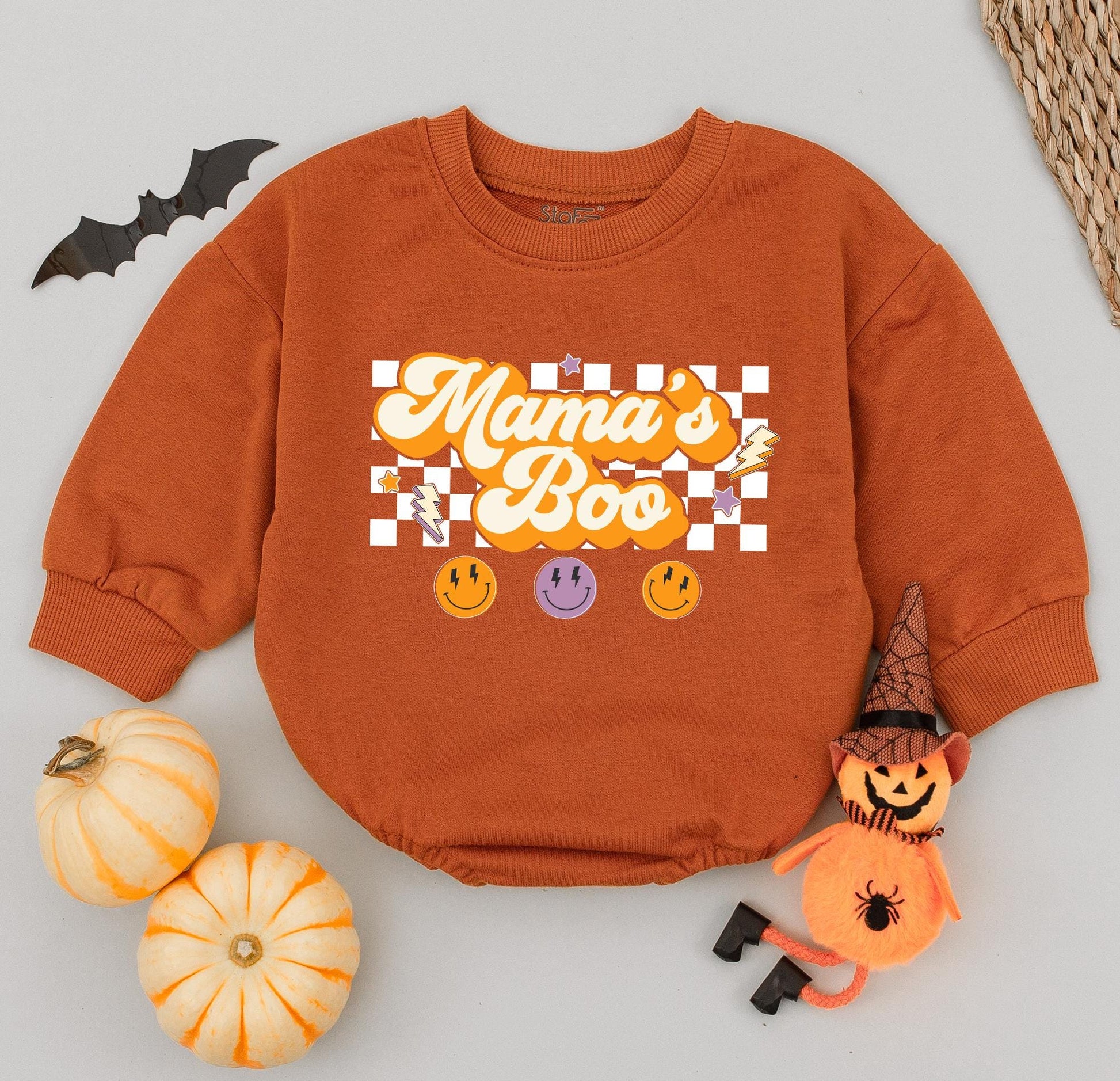 Mama & Mini Halloween Sweaters, Retro Spooky Season Family Outfit