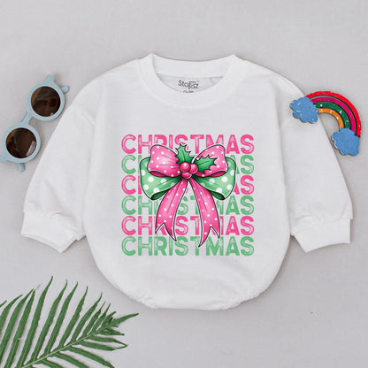 Festive Christmas Romper, Baby’s 1st Holiday Outfit, Unisex Baby Gift