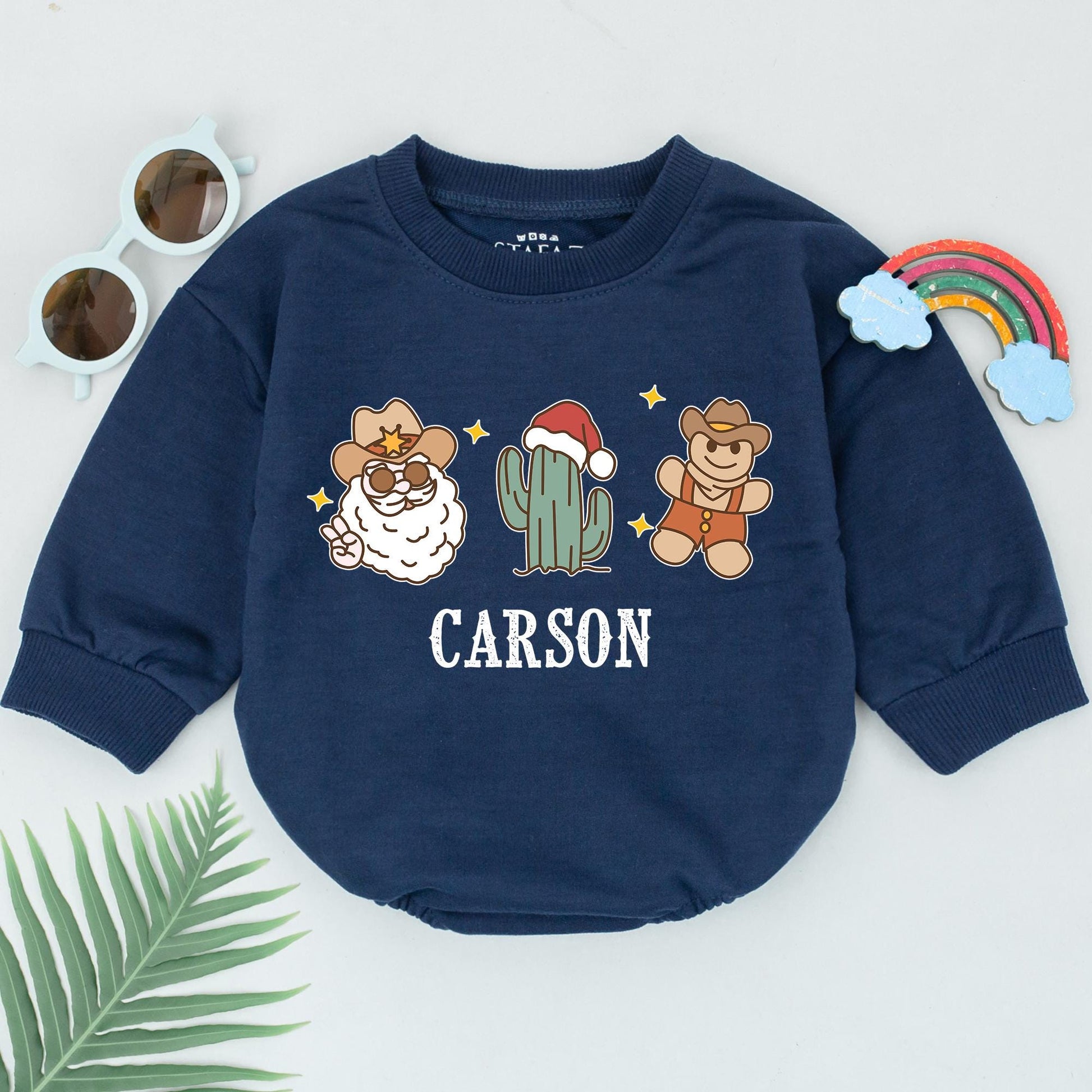 Custom Baby Christmas Romper - 1st Xmas Bodysuit for Boys & Girls