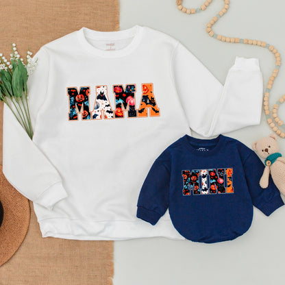 Matching Mama & Mini Halloween Sweatshirts: Cozy Fall Vibes