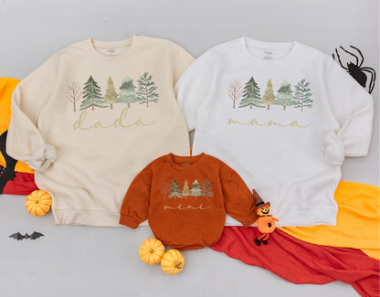 Matching Family Christmas Sweatshirts & Romper: Holiday Outfit Gift