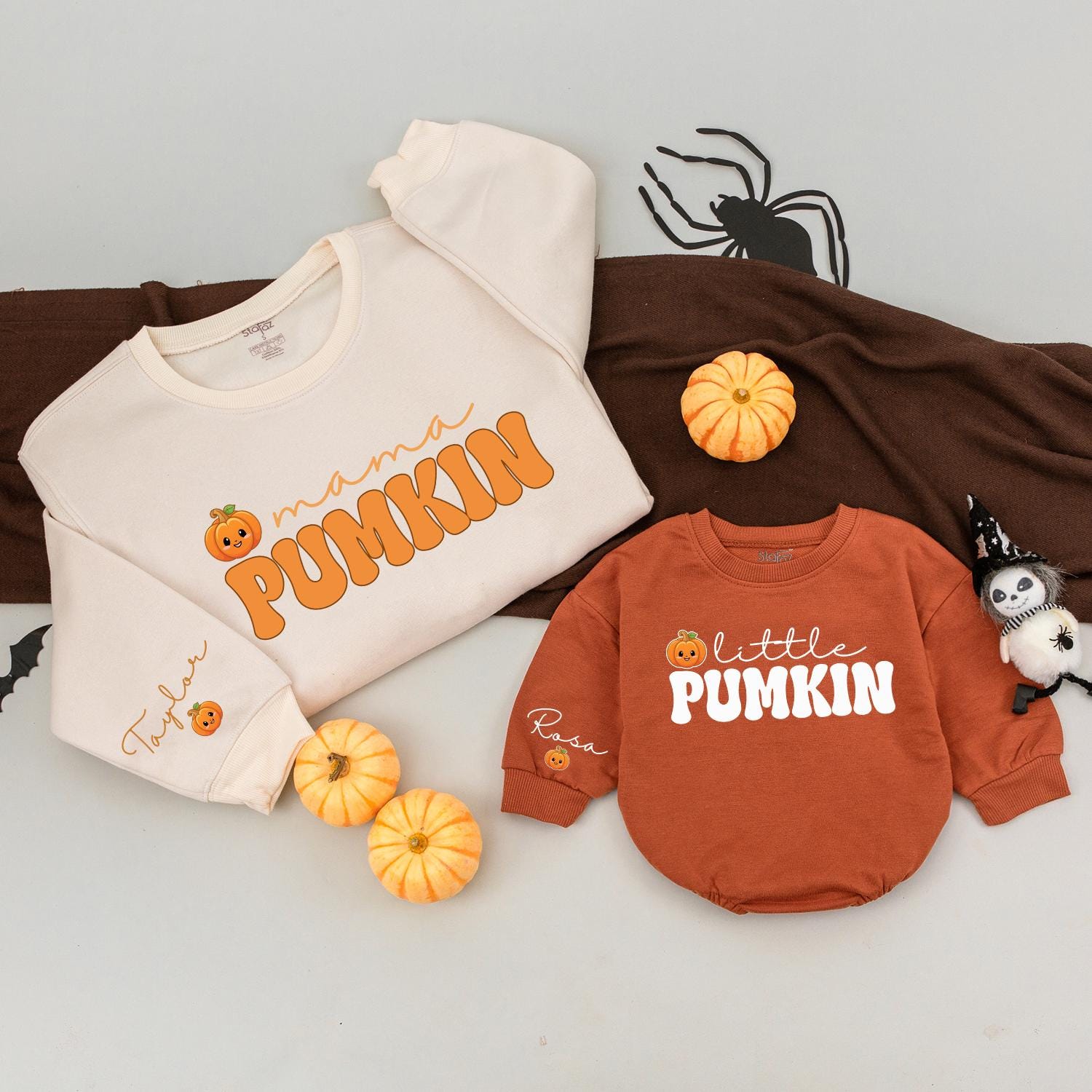 Mama & Me Pumpkin Shirt, Fall Family Outfit, Baby & Toddler Romper