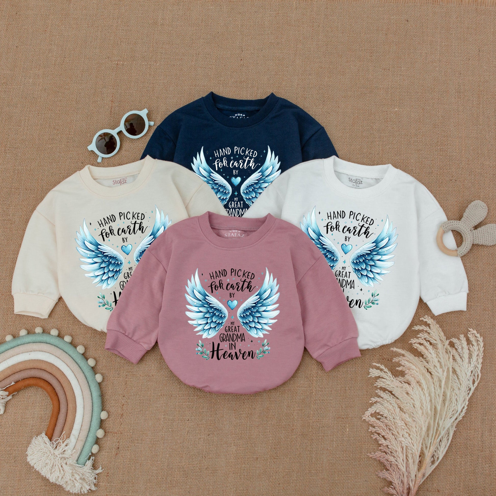 Heavenly Handpicked Baby Romper - Perfect Baby Shower Gift