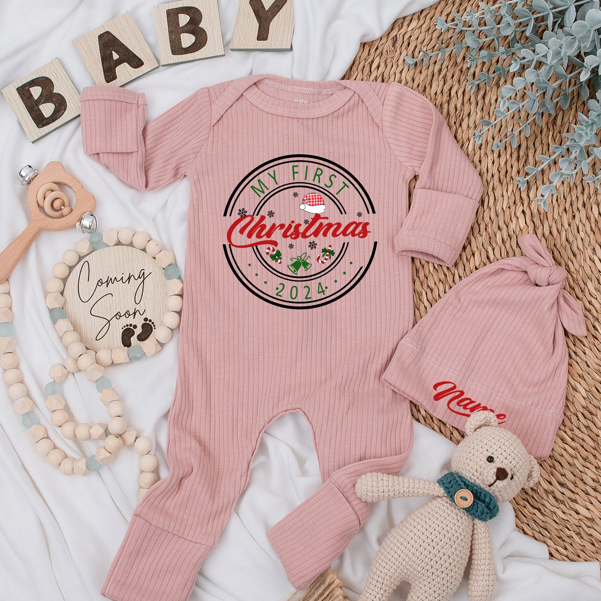 Baby’s First Christmas Romper – Soft, Custom Outfit for Boys & Girls