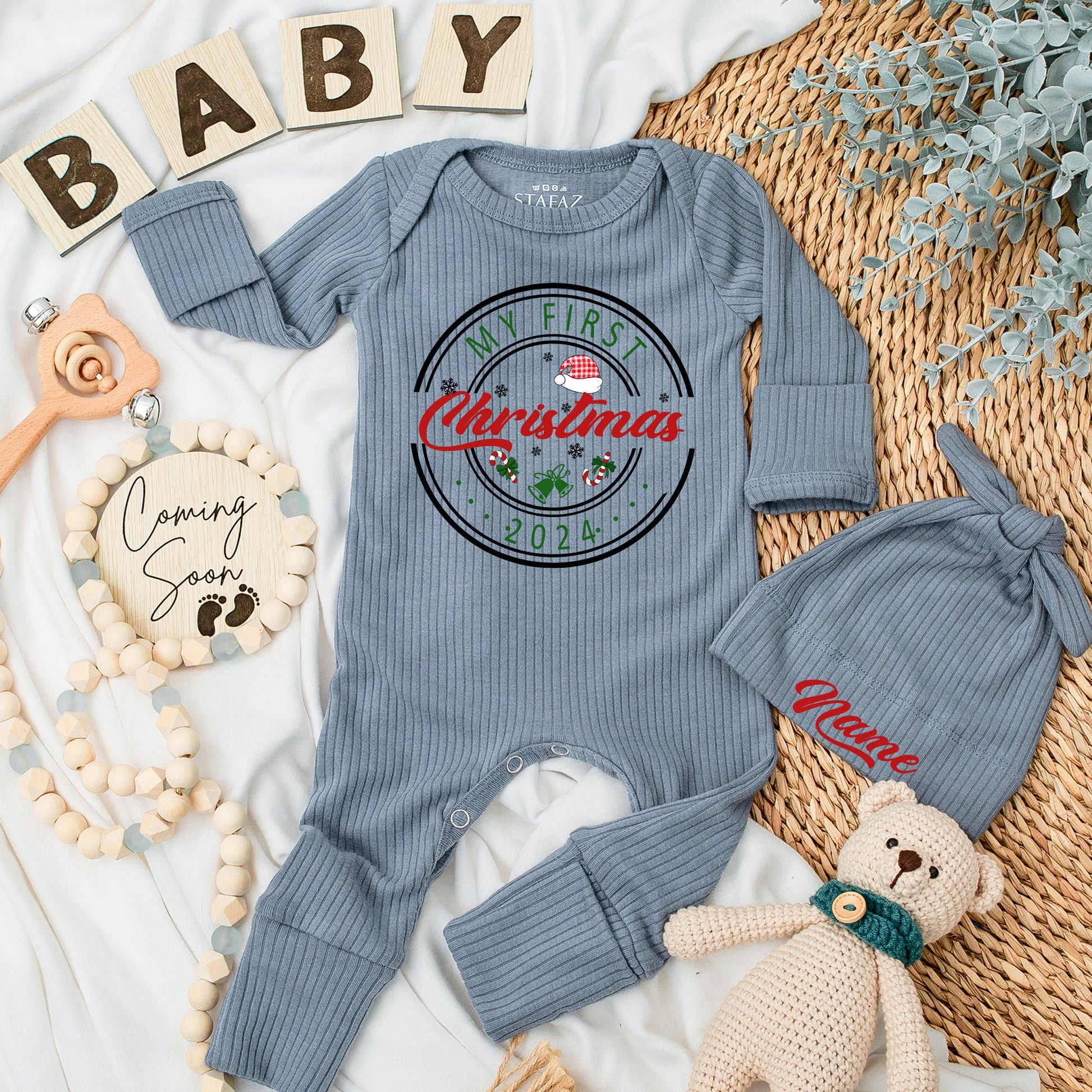 Baby’s First Christmas Romper – Soft, Custom Outfit for Boys & Girls