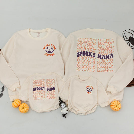 Matching Spooky Family Sweatshirts, Custom Halloween Ghost Outfits  