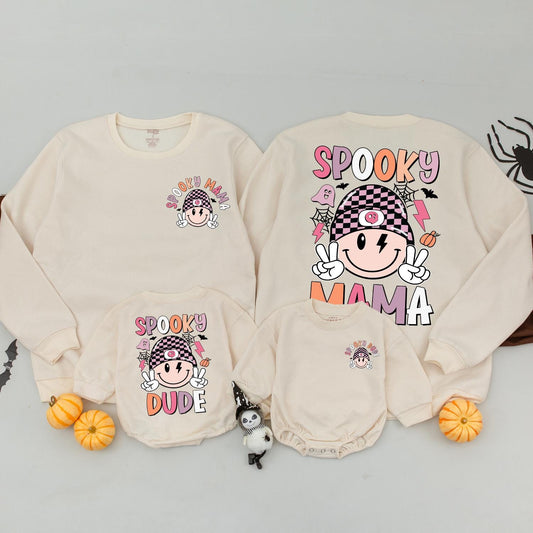 Family Halloween Matching: Retro Spooky Sweatshirts & Custom Gifts