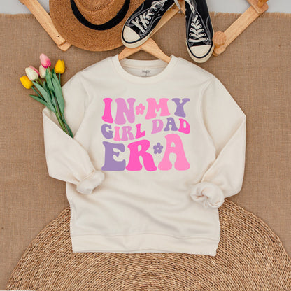 Father-Daughter Matching Sweatshirts & Neutral Baby Romper Outfits