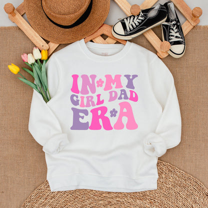 Father-Daughter Matching Sweatshirts & Neutral Baby Romper Outfits