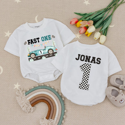 Custom Baby Birthday Romper: 1st Birthday & Half Birthday Outfit