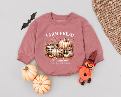 Pumpkin Patch Baby Romper: Perfect for Fall, Halloween & Thanksgiving