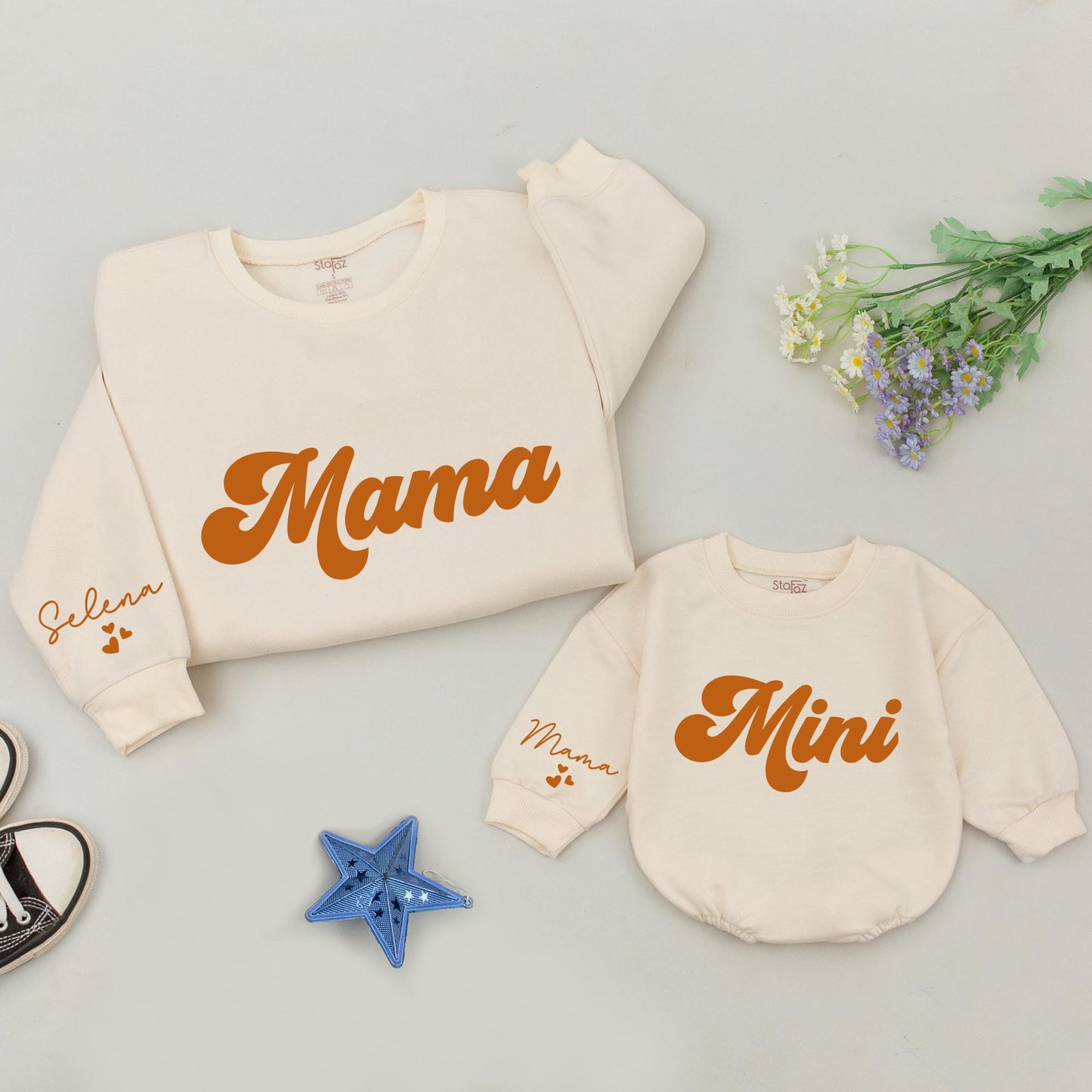 Mama & Mini Matching Fall Sweatshirts: Thanksgiving & Baby Shower Gift