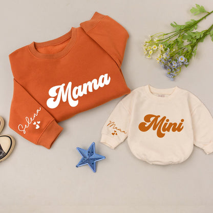 Mama & Mini Matching Fall Sweatshirts: Thanksgiving & Baby Shower Gift