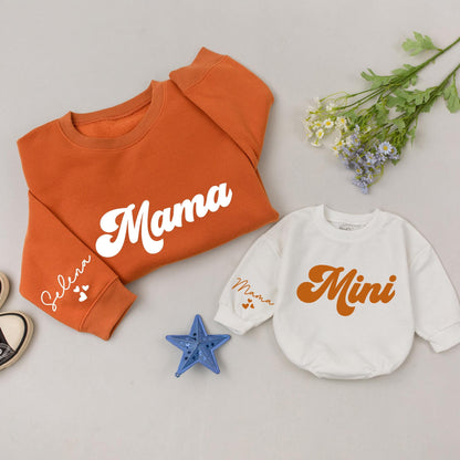 Mama & Mini Matching Fall Sweatshirts: Thanksgiving & Baby Shower Gift