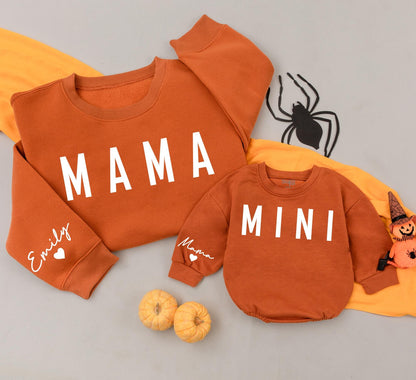 Sweet Mama and Mini Matching Sweatshirts Cozy Mother Daughter Outfits Best Gifts for Moms Toddler Girl
