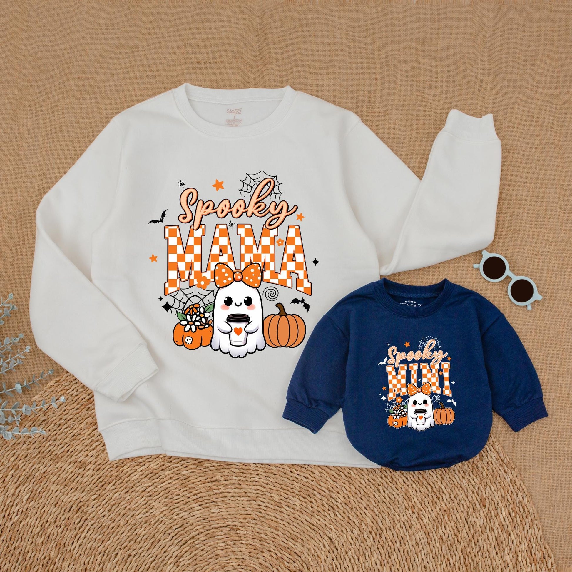 Mama & Mini Spooky Matching Sweatshirts for Halloween Fun