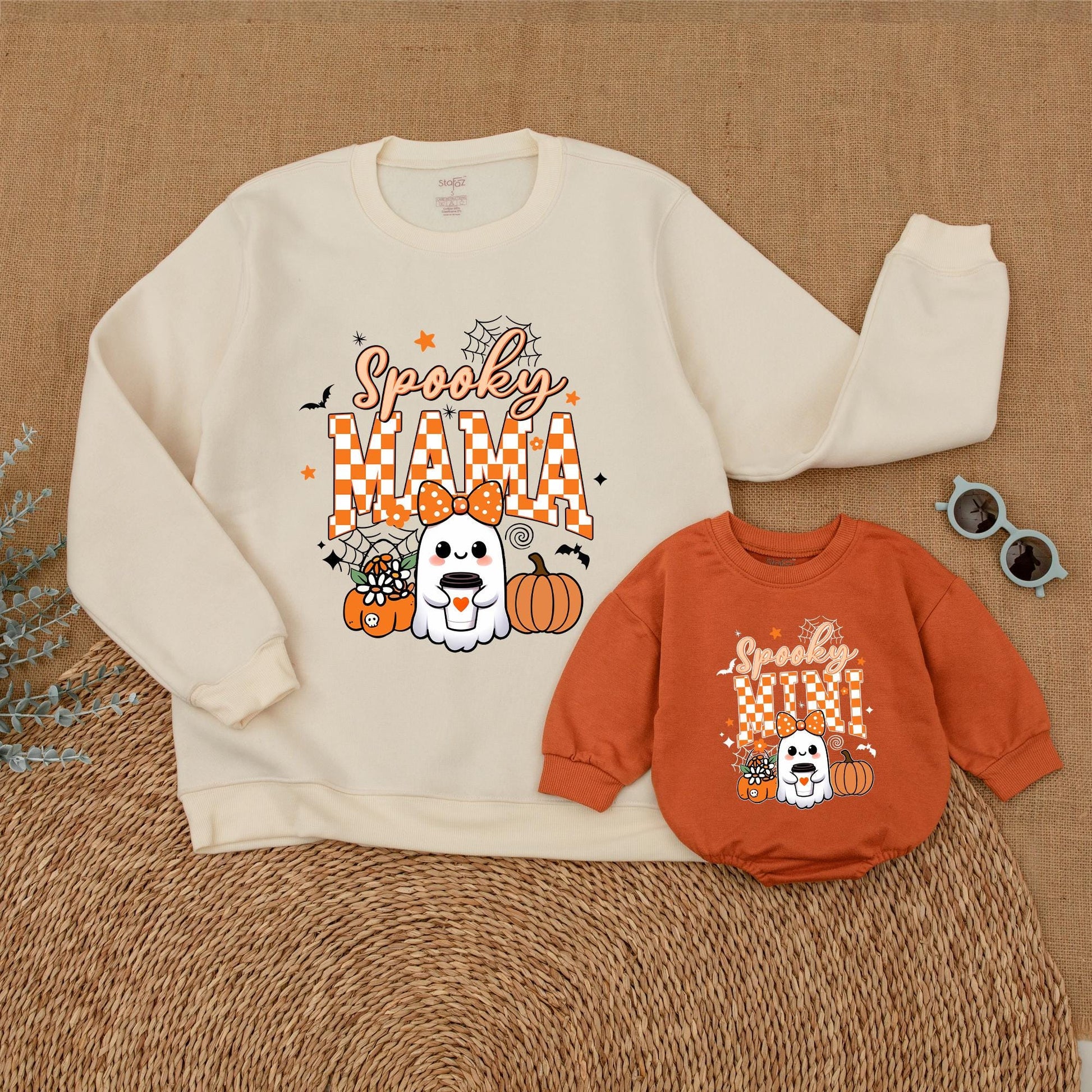 Mama & Mini Spooky Matching Sweatshirts for Halloween Fun