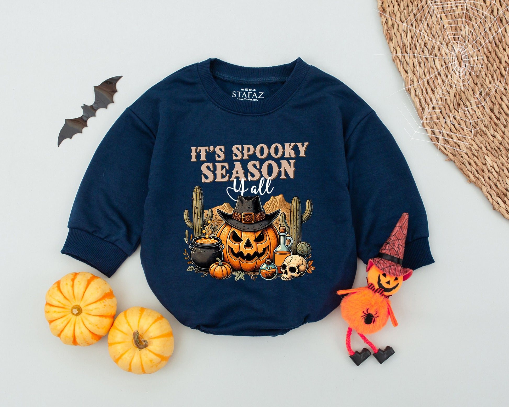 Western Pumpkin Baby Romper: First Halloween Outfit & Costume