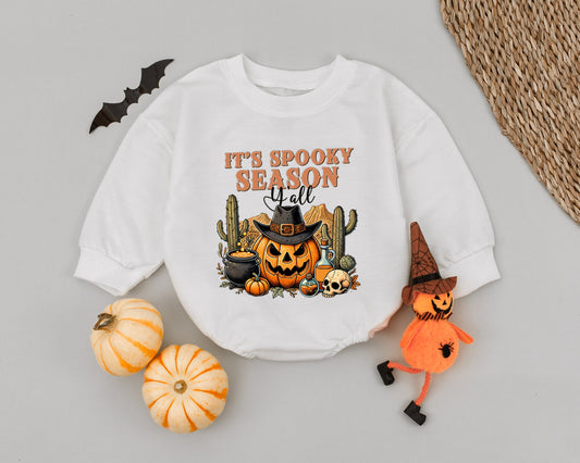 Western Pumpkin Baby Romper: First Halloween Outfit & Costume