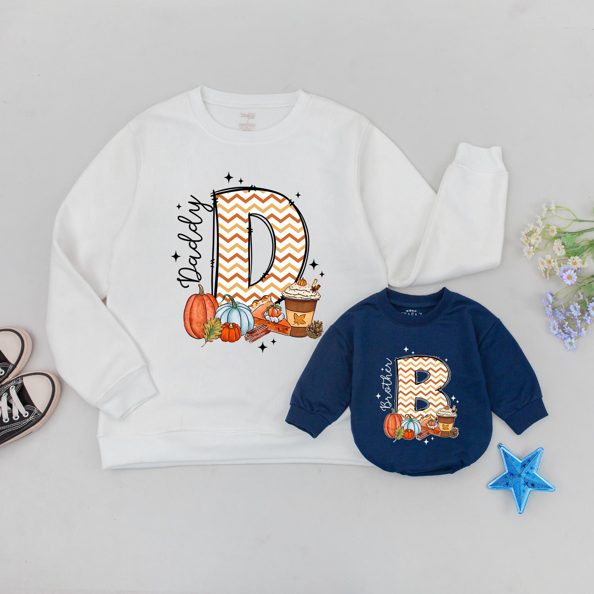 Mama & Mini Personalized Pumpkin Sweatshirts - Fall Family Matching