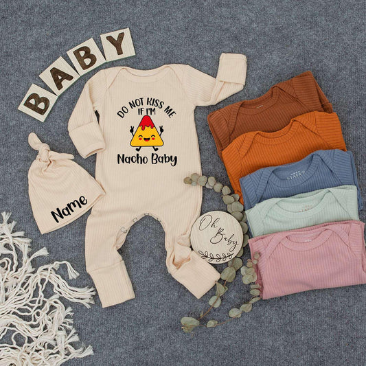 Nacho Baby Bodysuit Hat Pregnancy Announcement Gender Neutral Baby Shower Gift Cute Newborn Outfit Natural Coming Soon Clothes