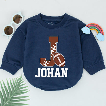 Custom Baby Name Football Romper – Game Day Outfit for Boys & Girls