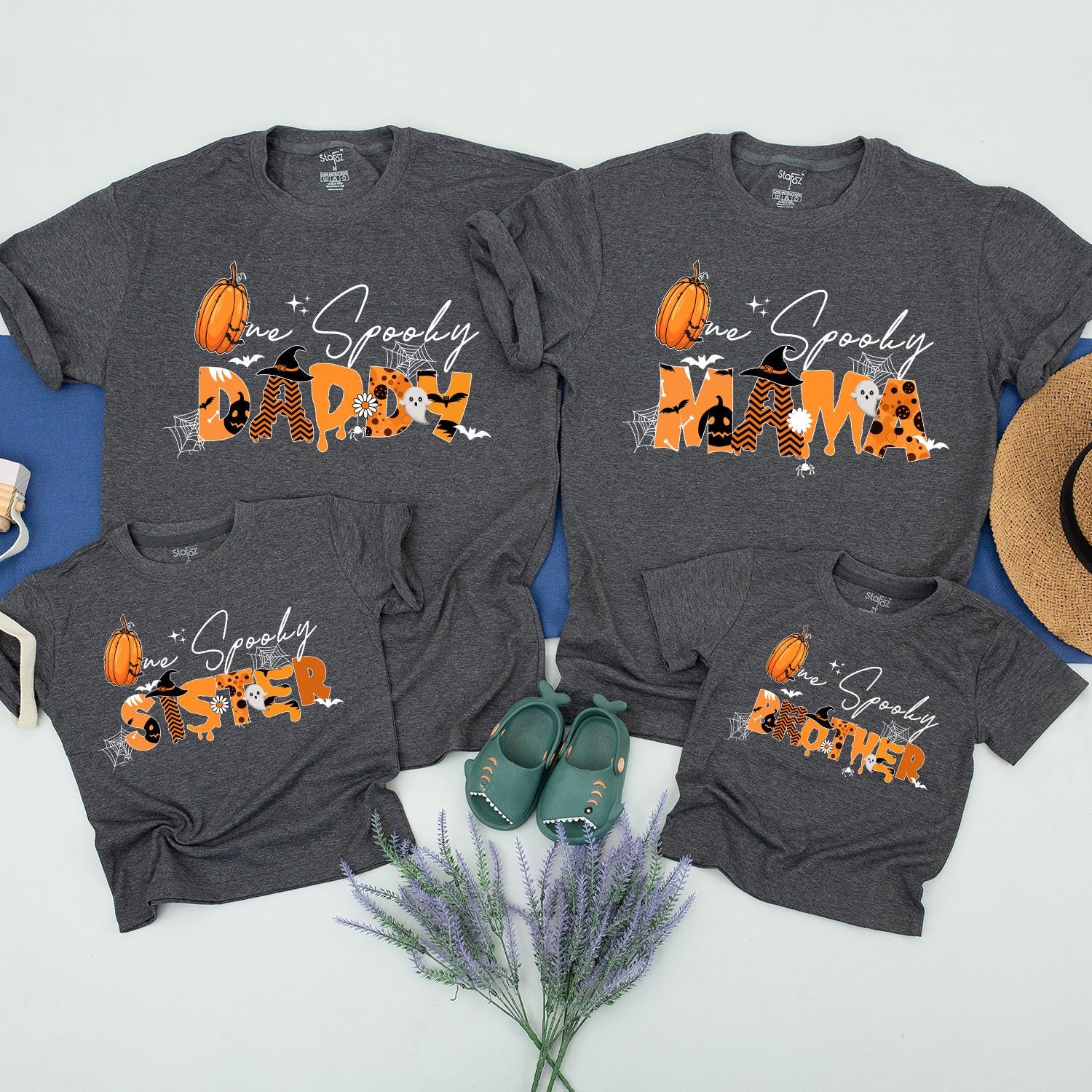 Matching Spooky Family Shirts: Retro Ghost Halloween Outfits