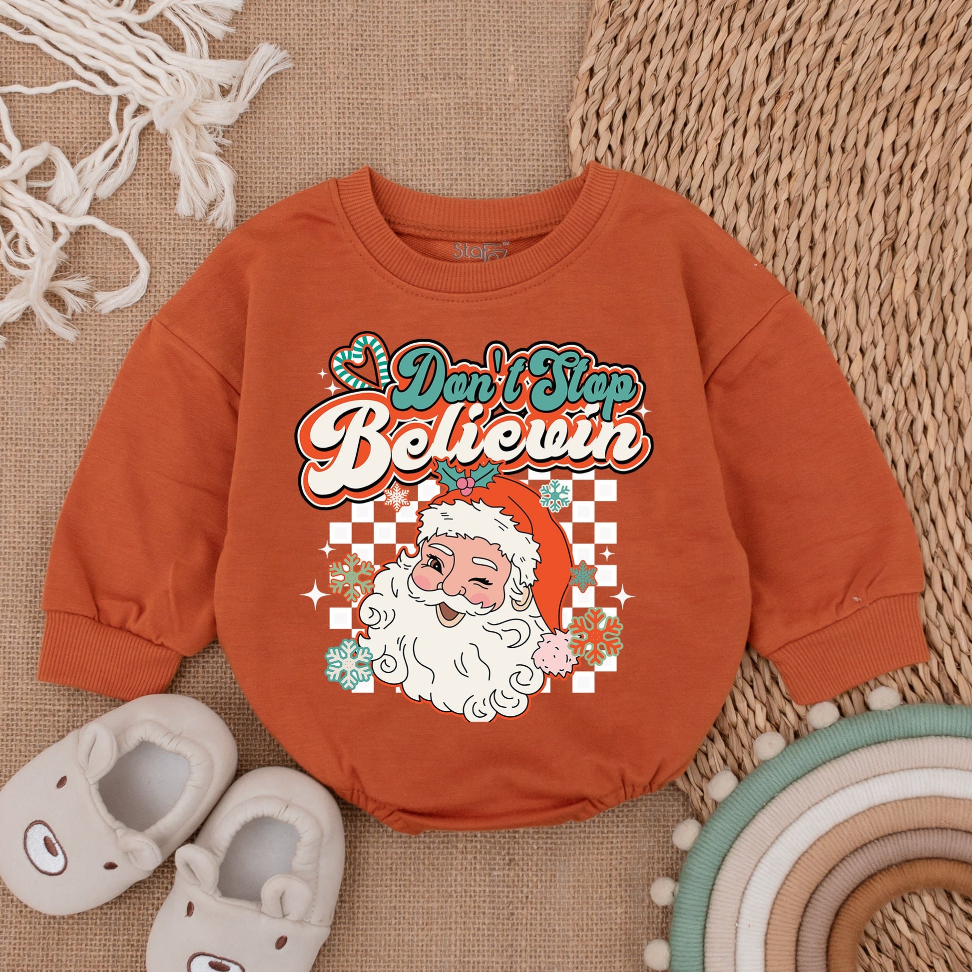 Festive Baby Romper: My First Christmas Long Sleeve Outfit