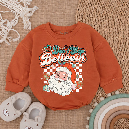 Festive Baby Romper: My First Christmas Long Sleeve Outfit