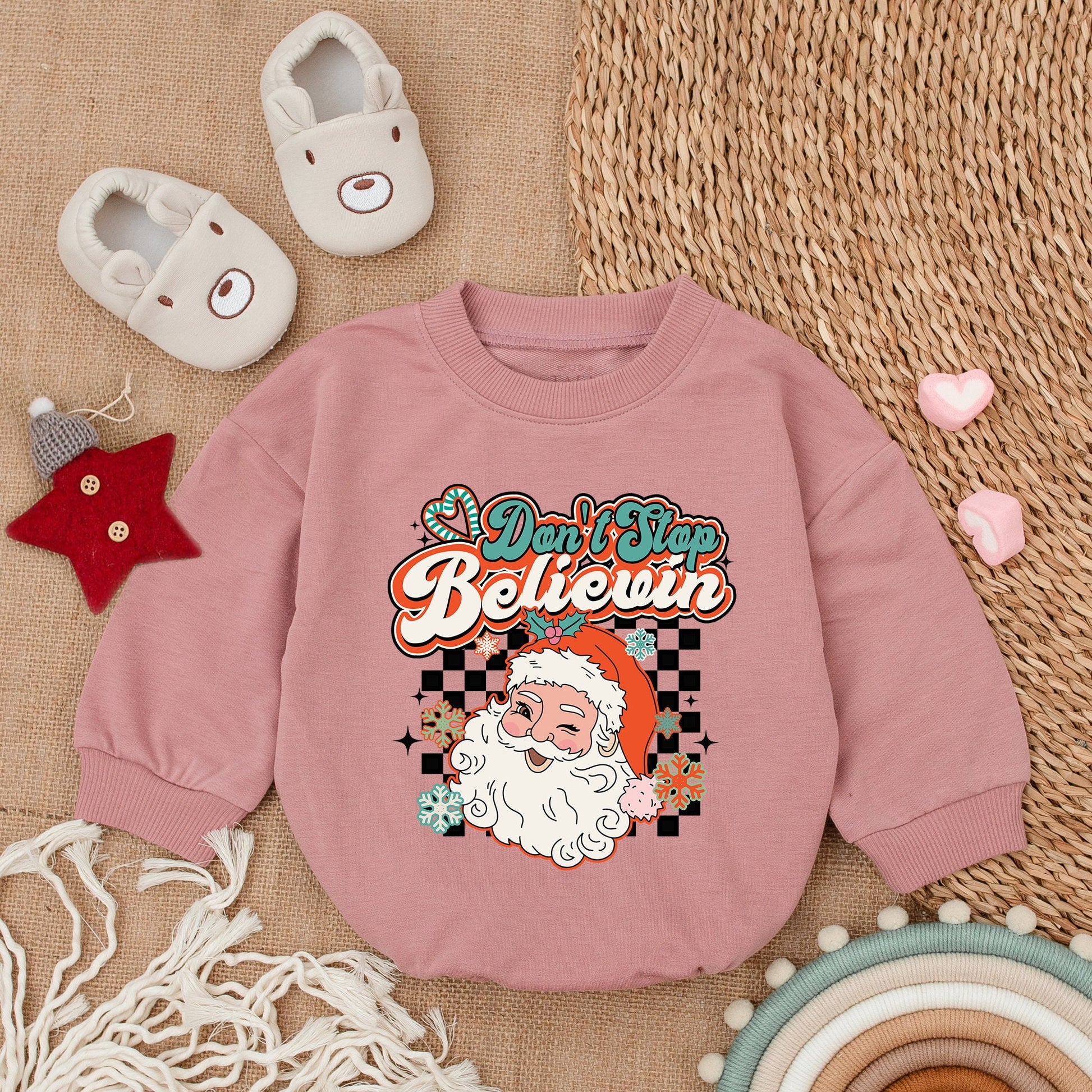 Festive Baby Romper: My First Christmas Long Sleeve Outfit