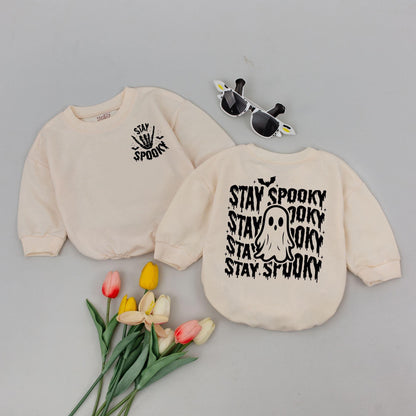 Stay Spooky Ghost Baby Romper, My First Halloween Bodysuit, Cute Infant Halloween Outfit, Soft Cotton Fall Baby Clothes & Photoshoot Ready Gift