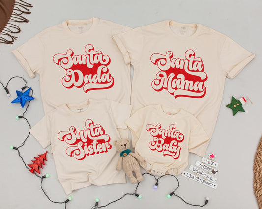 Matching Family Christmas Shirts, Personalized Vintage Holiday Outfits