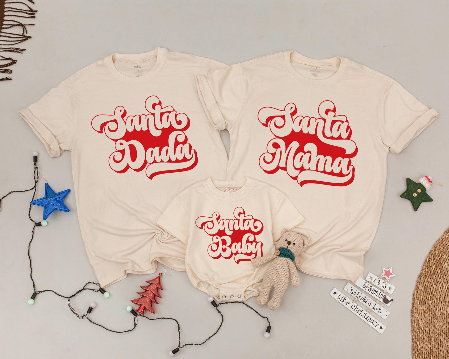 Matching Family Christmas Shirts, Personalized Vintage Holiday Outfits