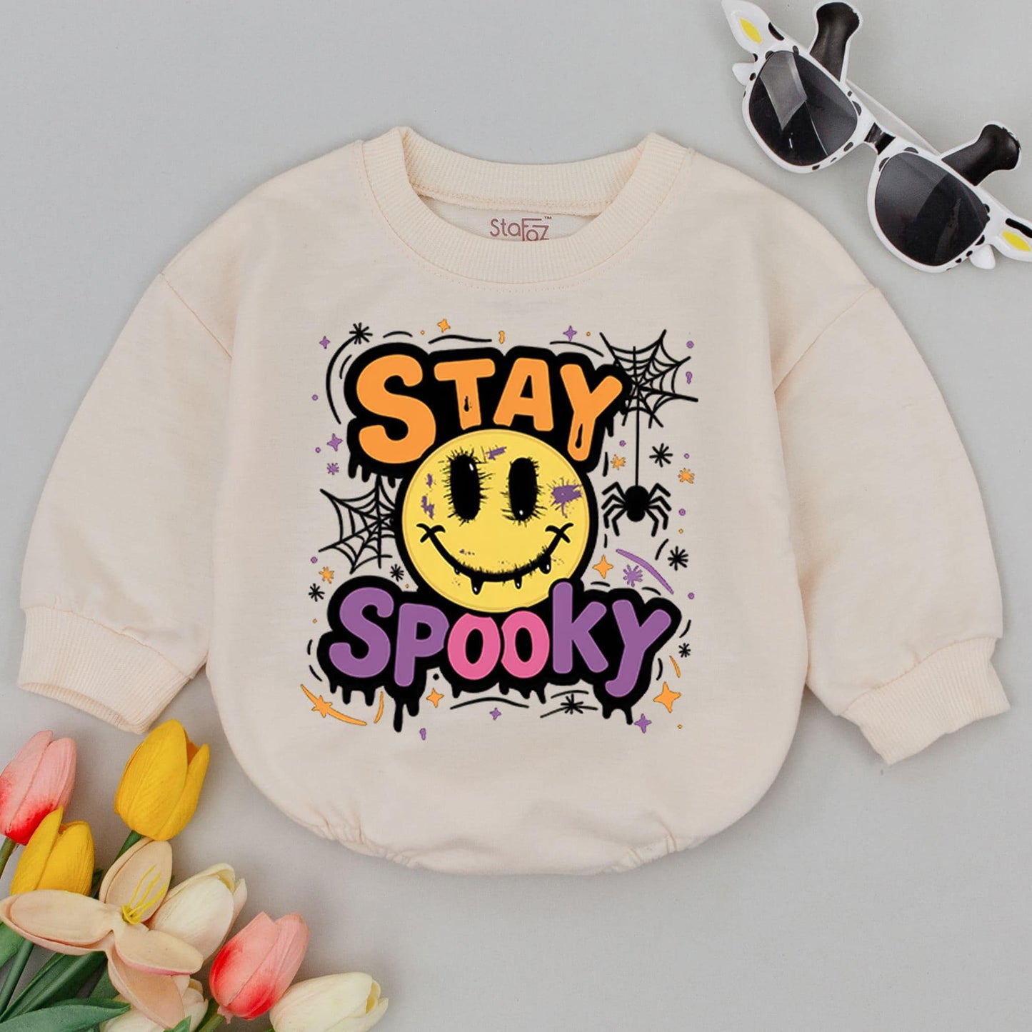 Retro Spooky Baby Bodysuit: 1st Halloween Outfit, Gender Neutral