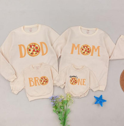 First Birthday Pizza Romper – Custom Bodysuit & Family Outfits