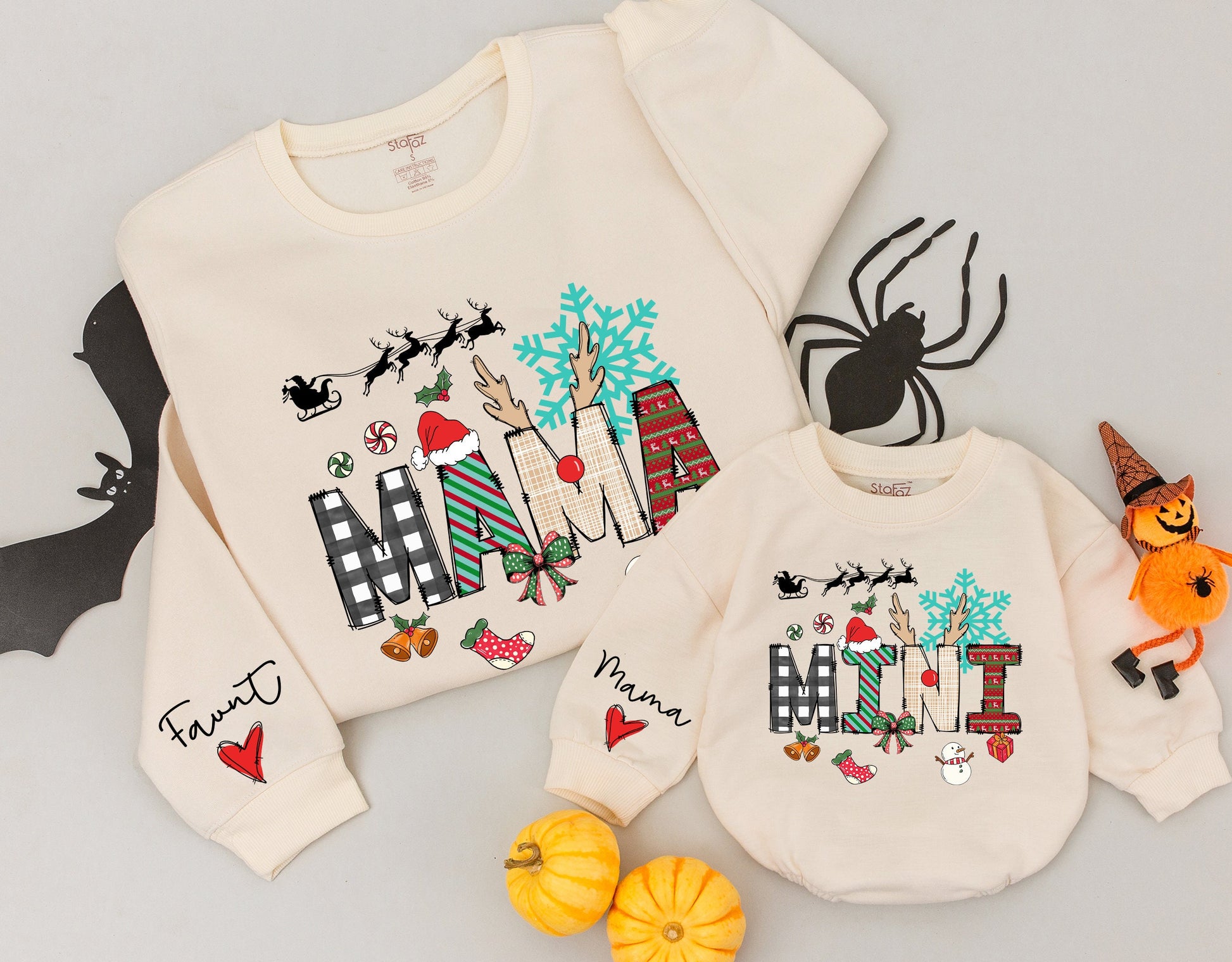 Matching Family Christmas Outfits: Mama and Mini Sweatshirts Gift