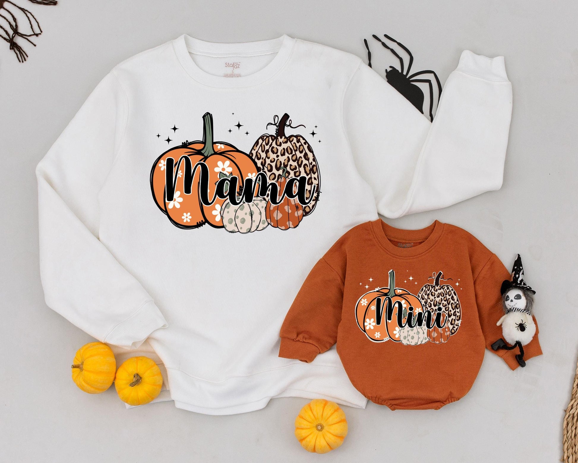 Vintage Pumpkin Mama & Mini Sweatshirt | Matching Halloween Outfits