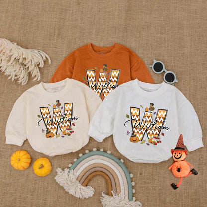 Fall Thanksgiving Baby Romper - Pumpkin Bodysuit Gift for Newborns