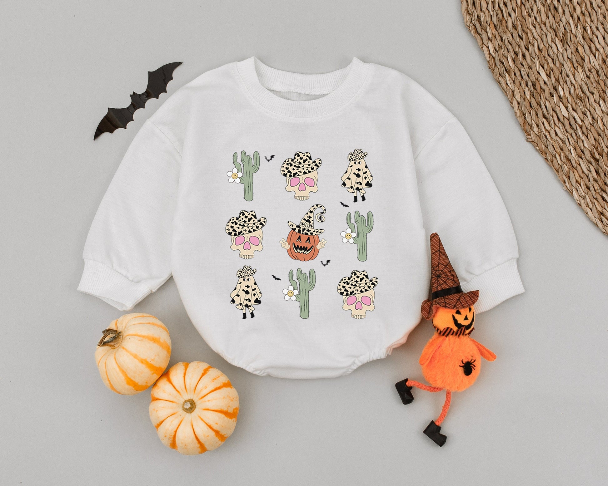 Western Ghoul Baby Bodysuit: First Halloween Retro Romper Outfit