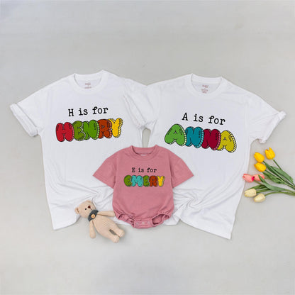 Personalized Back To School Alphabet Shirt - ABC Shirt for Kids Name