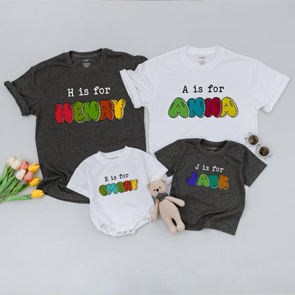 Personalized Back To School Alphabet Shirt - ABC Shirt for Kids Name