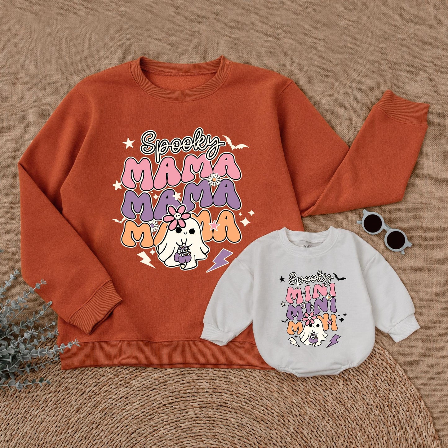 Mom and Mini Halloween Sweatshirt, Spooky Matching Outfit, Gift Idea