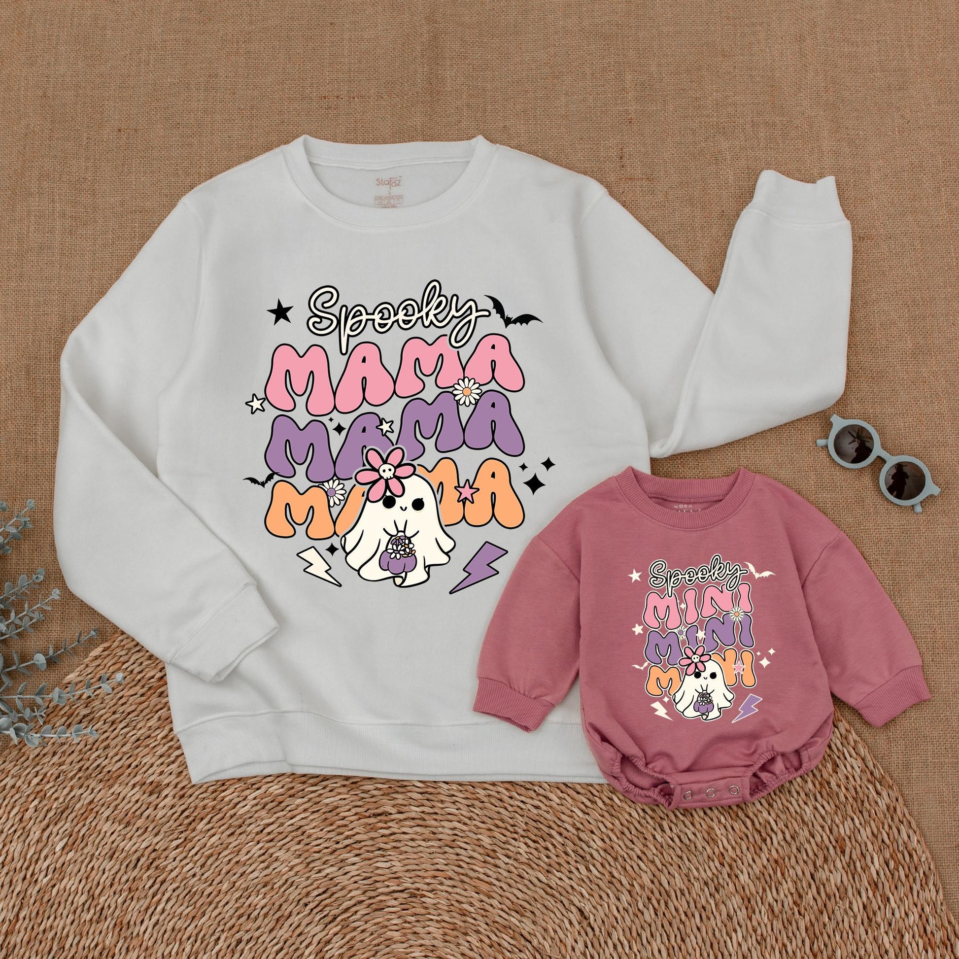 Mom and Mini Halloween Sweatshirt, Spooky Matching Outfit, Gift Idea