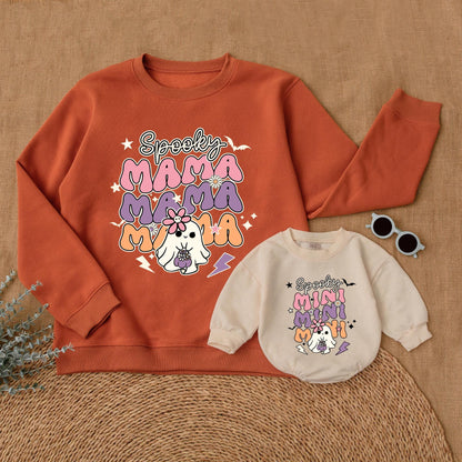 Mom and Mini Halloween Sweatshirt, Spooky Matching Outfit, Gift Idea