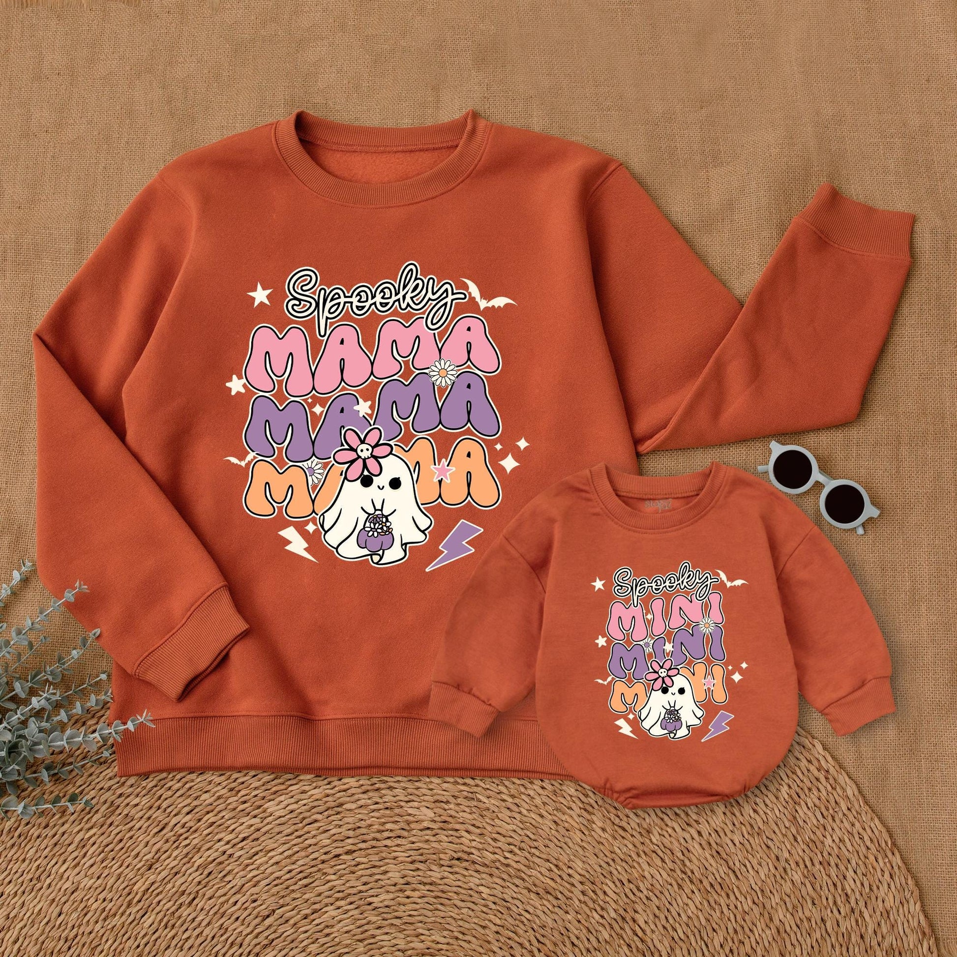 Mom and Mini Halloween Sweatshirt, Spooky Matching Outfit, Gift Idea